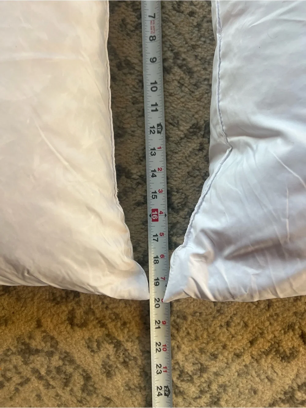 Set of 2, 20 x 20 feather decorative pillows. In great shape.